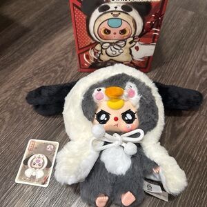 Baby Three I'm Not A Warrior Series Penguin Warrior Plush Pendant